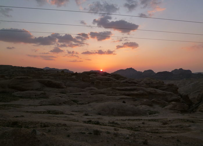 Solnedgang over Petra
