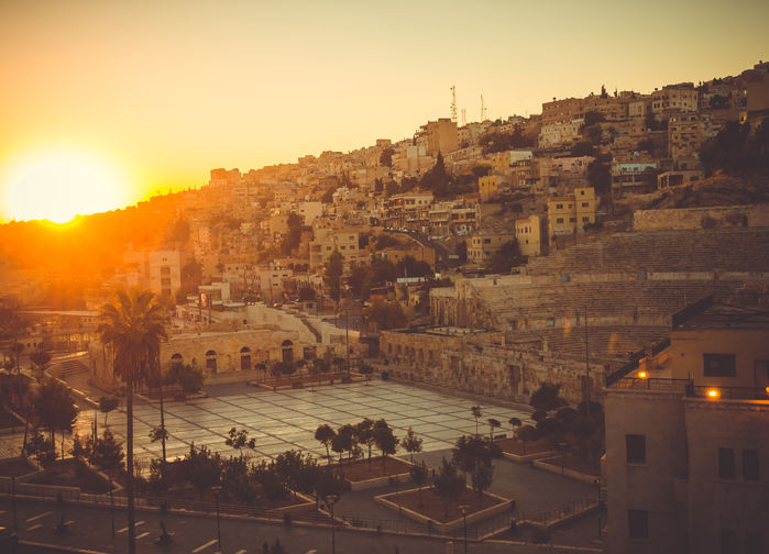 Solnedgang over Amman