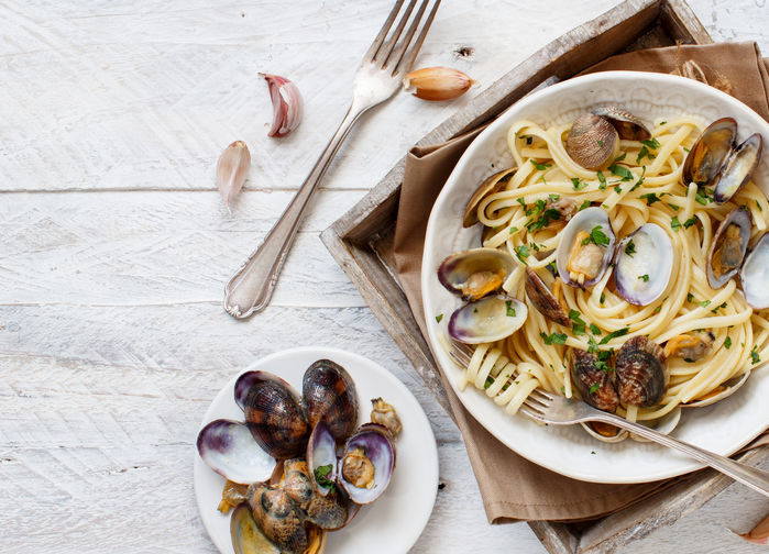 Spaghetti with clams